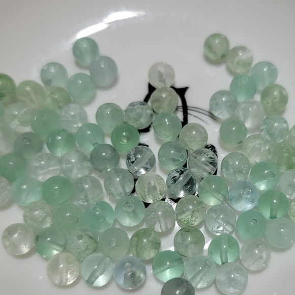 DESTASH Green Fluorite beads - Picture 2 of 3